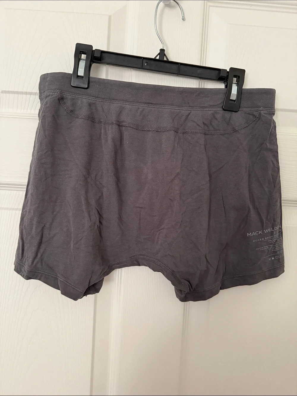 Mack Weldon Charcoal Gray Silver trunk  Brief